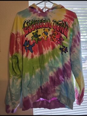 Grateful Dead Tie-Dye Hoodie with Dancing Bears